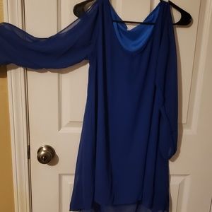 Silk royal blue dress